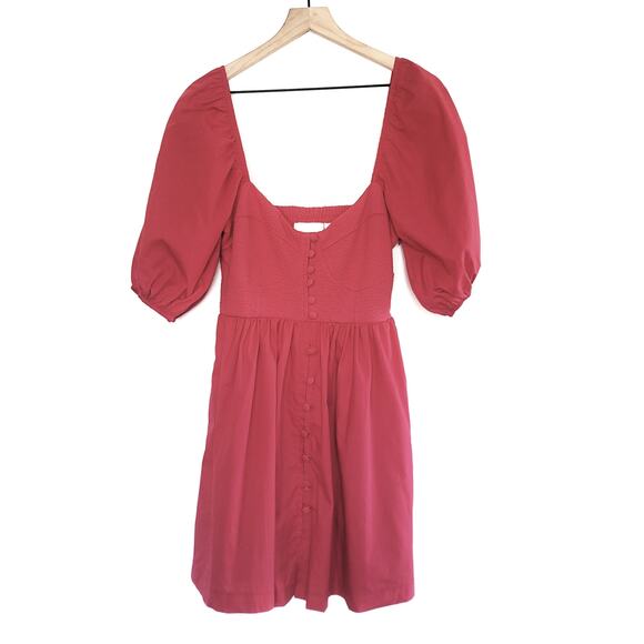 NWT Anthropologie Puff-Sleeve Sweetheart Mini Dress - Small - Picture 4 of 6